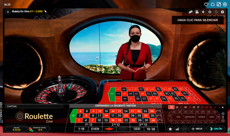 Prueba la Ruleta online en vivo en Sportium Casino