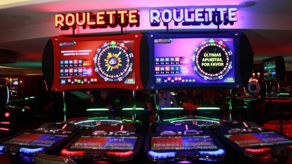 Letreros luminosos de la ruleta 