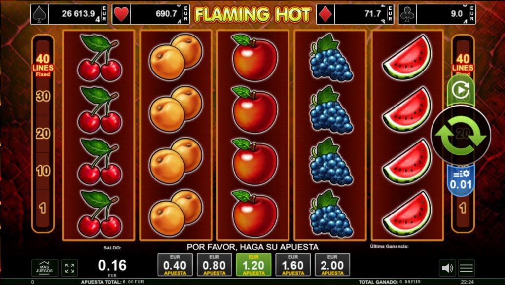 Flaming Hot, una de las slots de la serie Hot de EGT